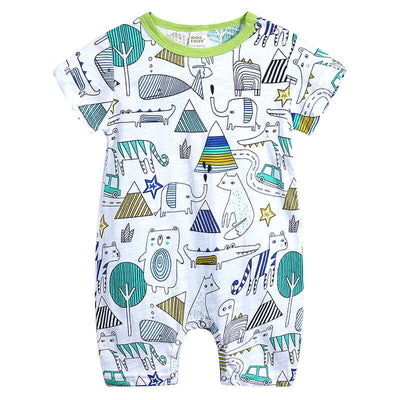 Baby Onesies Summer Slub Cotton Short Sleeves