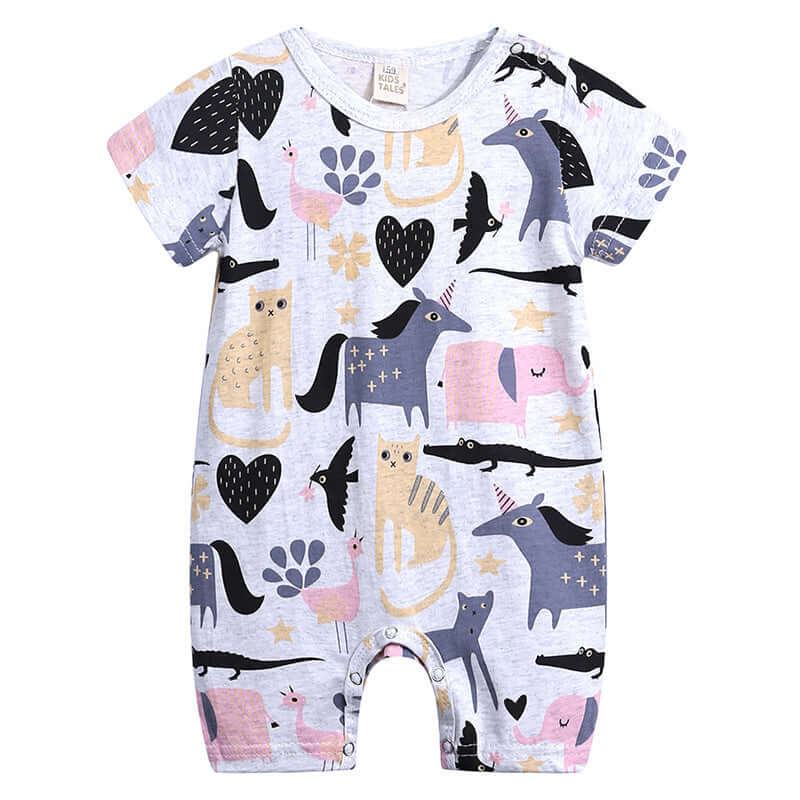 Baby Onesies Summer Slub Cotton Short Sleeves