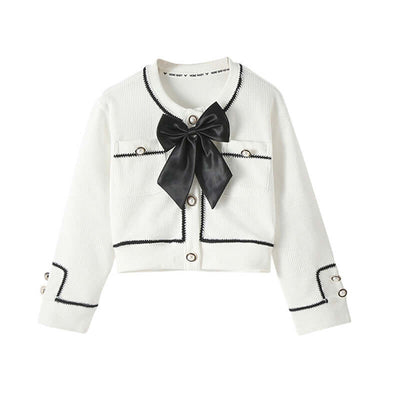 Girls' Waffle Pleated Skirt Two-piece Set