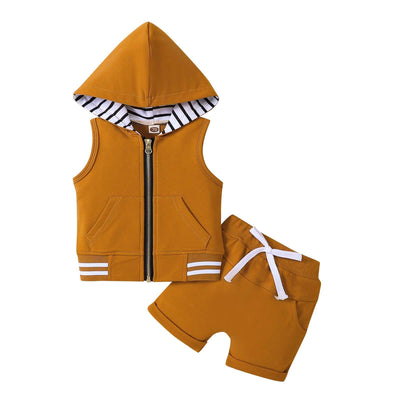 Fashion Children's Zip-up Shirt Suit