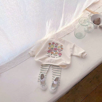 Baby Cotton Floral Hoodie Set