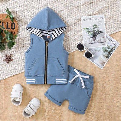Fashion Children's Zip-up Shirt Suit
