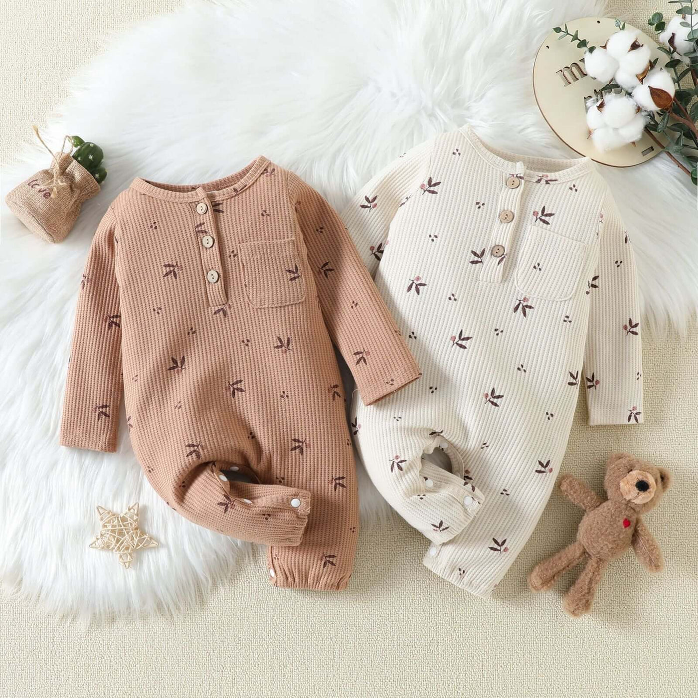Baby Boys And Girls Floral One-piece