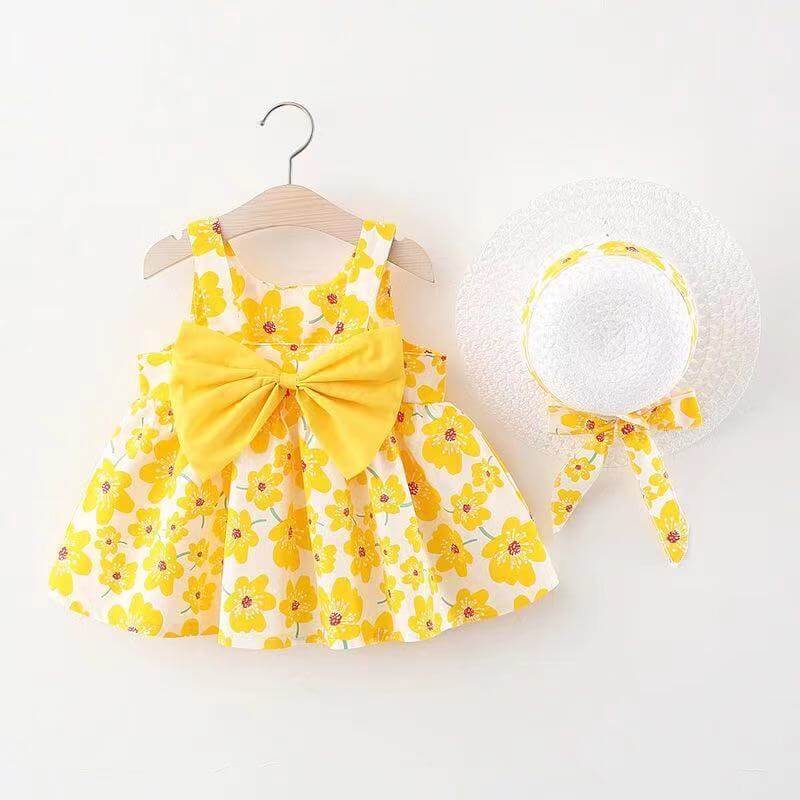 Baby Printed Bow Princess Dress