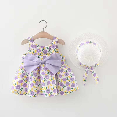 Baby Printed Bow Princess Dress