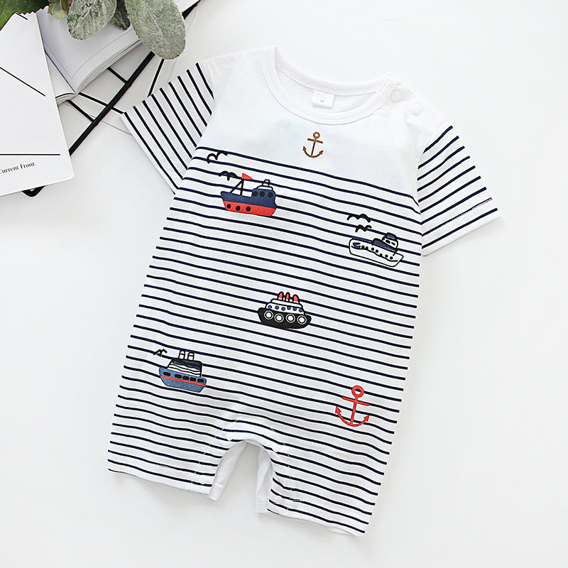 Cotton Full-print Car Boys' Bodysuit