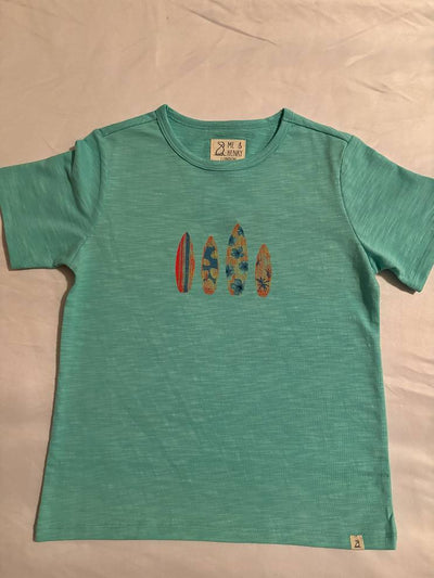 Aqua Surfboard Printed Tee - full view
