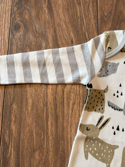 Baby Boy Puppy Romper Print-sleeve