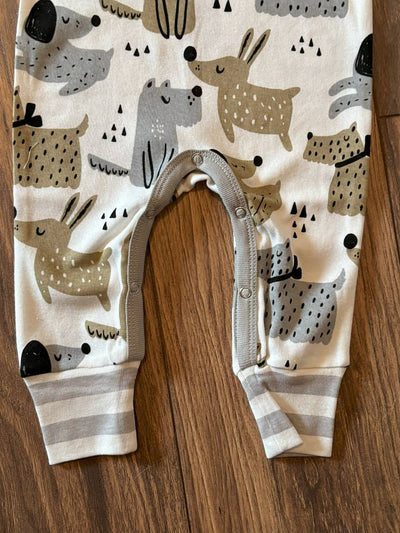 Baby Boy Romper Puppy Print-feet