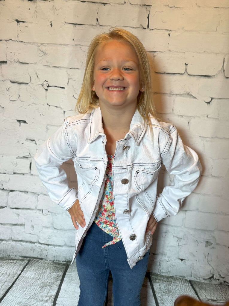Basic_White_Denim_Jacket_ - front_view_Emma