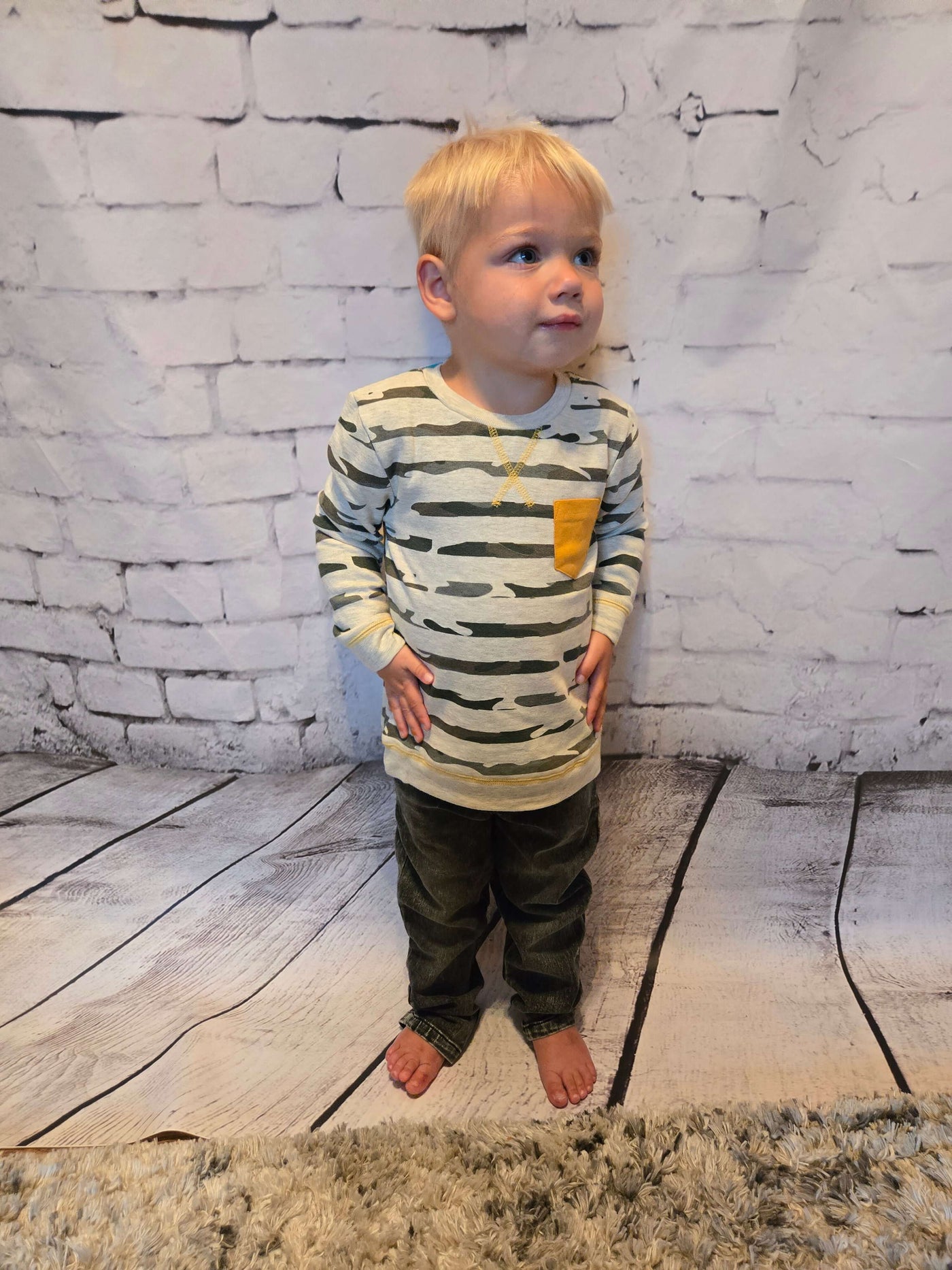 Boys Hendrix Printed Pullover Long Sleeve Top - Owen