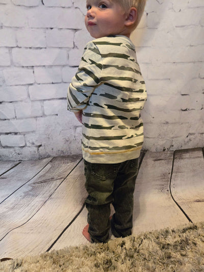 Boys Hendrix Printed Pullover Long Sleeve Top - back Owen