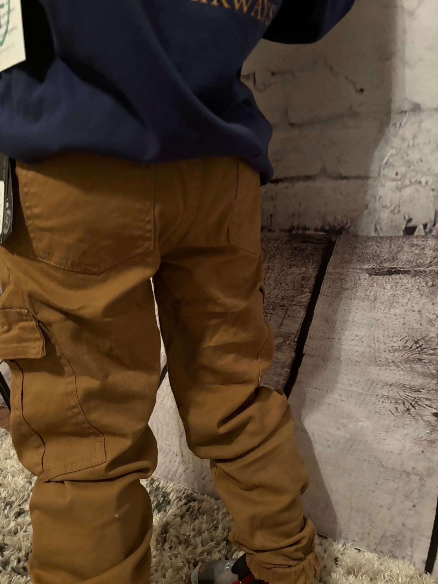 Twill Cargo Jogger Pants - back view