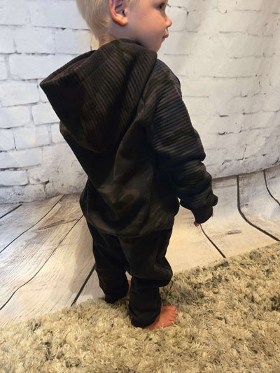 Boys Camouflage Hoodie and Jogger Set - back view Owen
