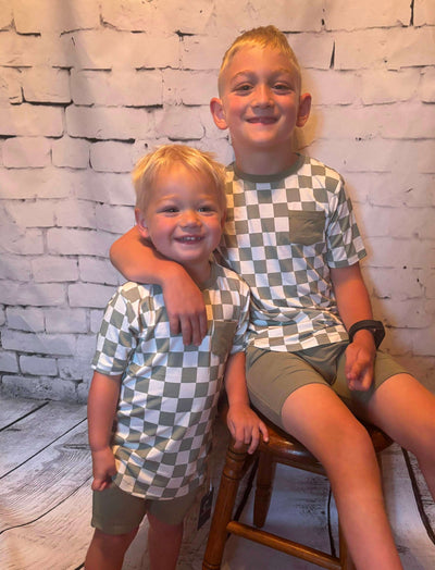 Boys Bamboo Shorts - Sage Kayden Owen