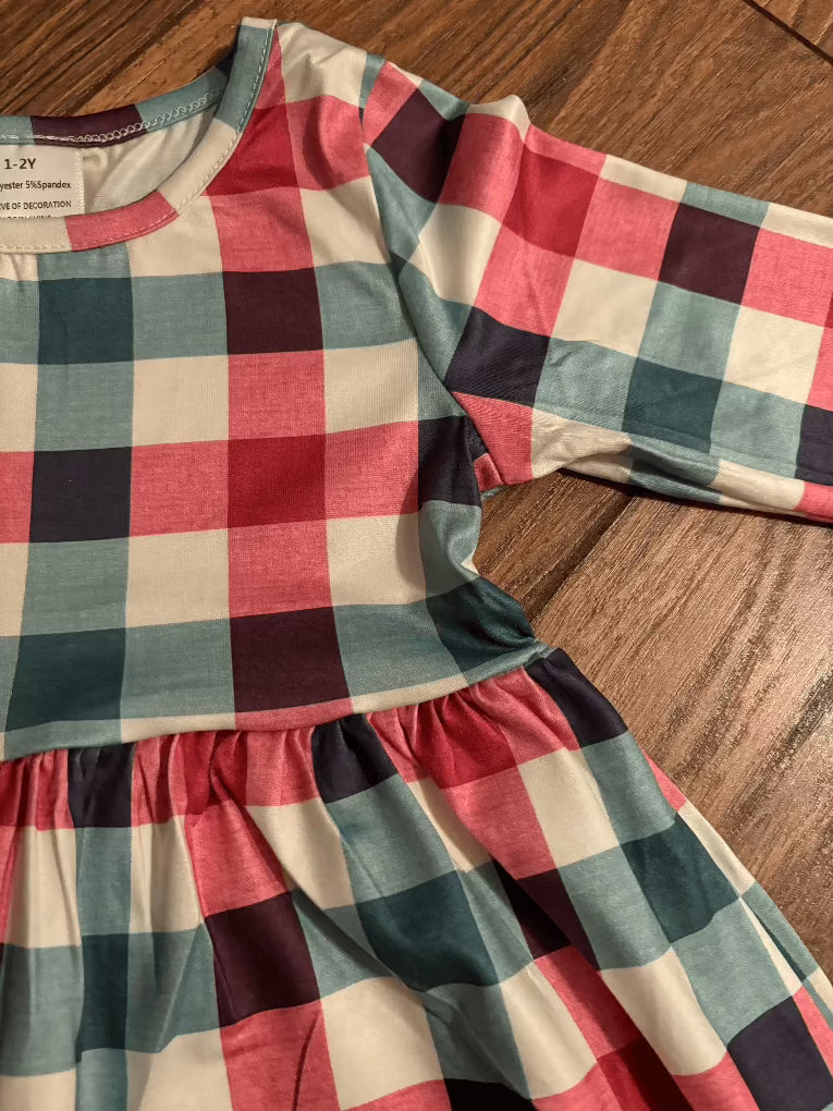 Christmas Plaid Girls Dress