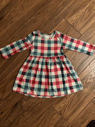 Christmas Plaid Girls Dress