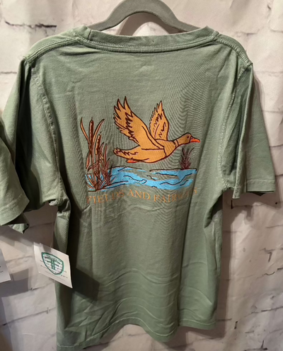 Fields Fairway Short Sleeve Bay Mallard Pocket T-shirt back view