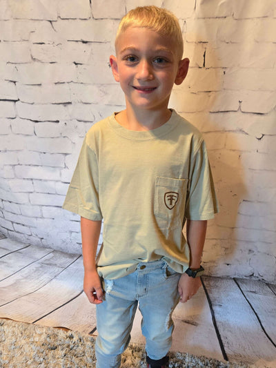 Fields Fairway Short Sleeve Stone Deer Pocket T-shirt  Kayden