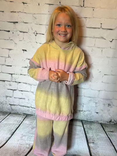 Girls Brushed Knit Stripe Joggers-1