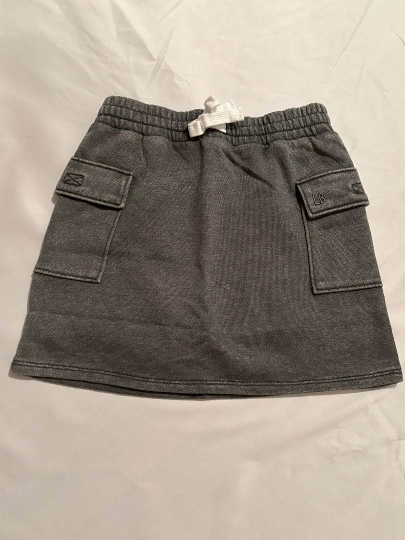 Girls Cargo Skort - Charcoal Wash