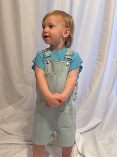 Libby Girls denium shorts overalls