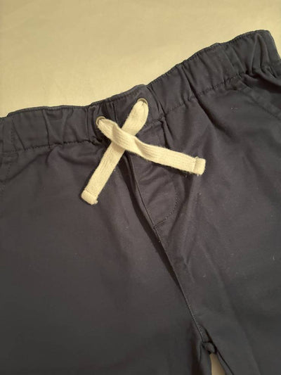 Navy Blue Woven Shorts-waist