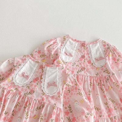 Baby Floral Onesie Rabbit Jumpsuit