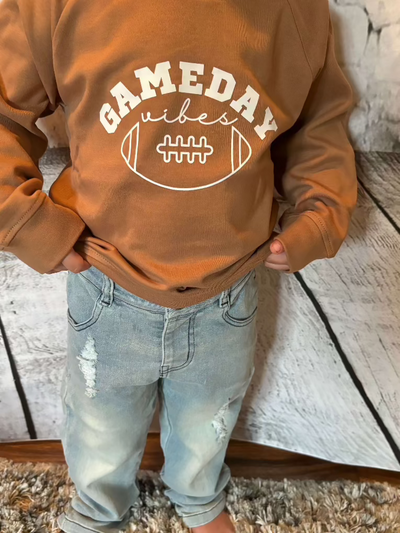 Organic Toddler Football Game Day Pullover - logo