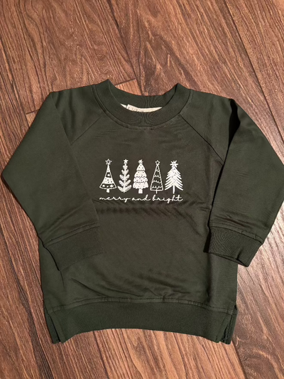 Organic Toddler Merry and Bright Pullover Sweatshirt - full