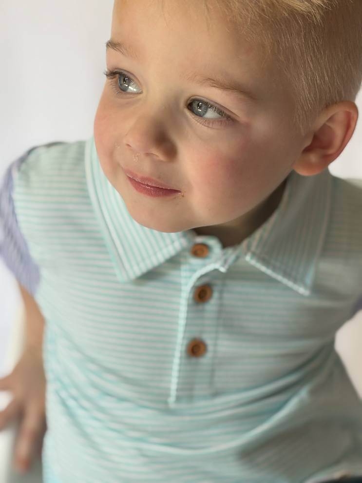 Blue and Royal Blue Polo Shirt - 9-Owen