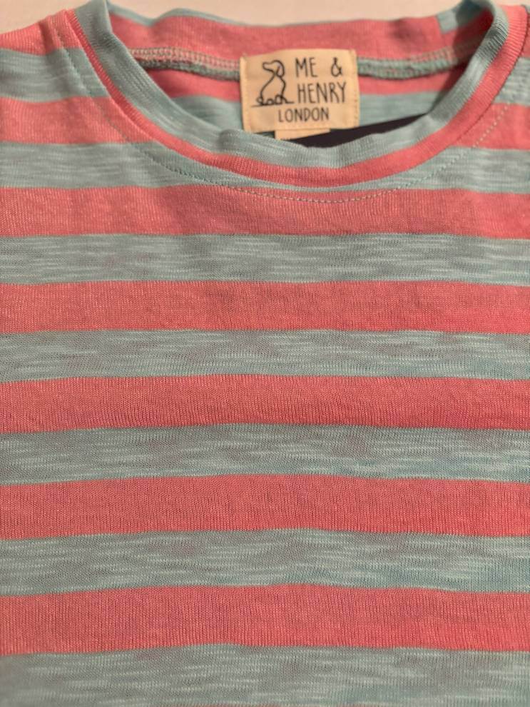 Pink and Blue Striped-closeup