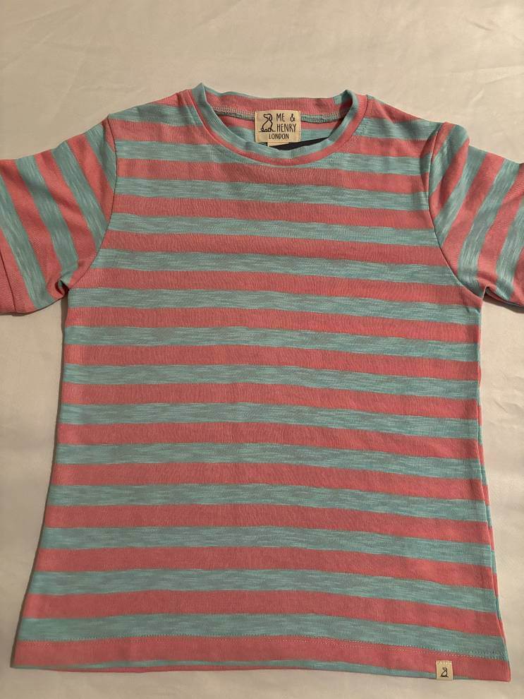 Pink and Blue Striped - 1