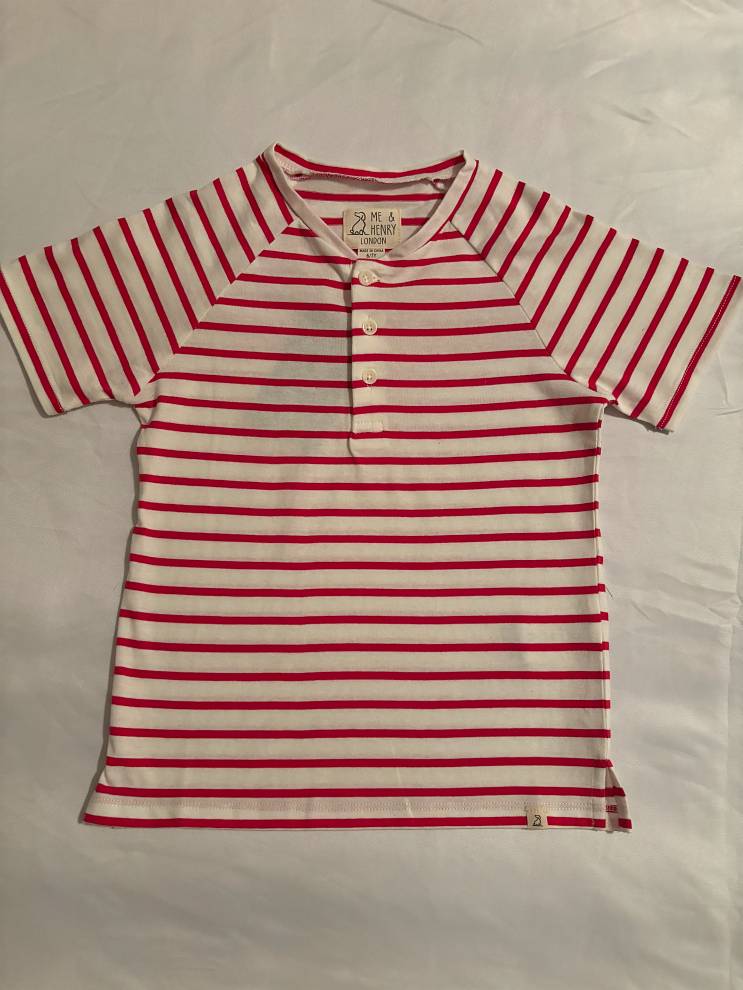 Red and White Stripses - Henley