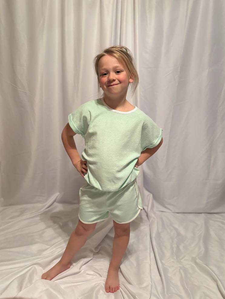 Stacey Green Terry Cloth - Retro style