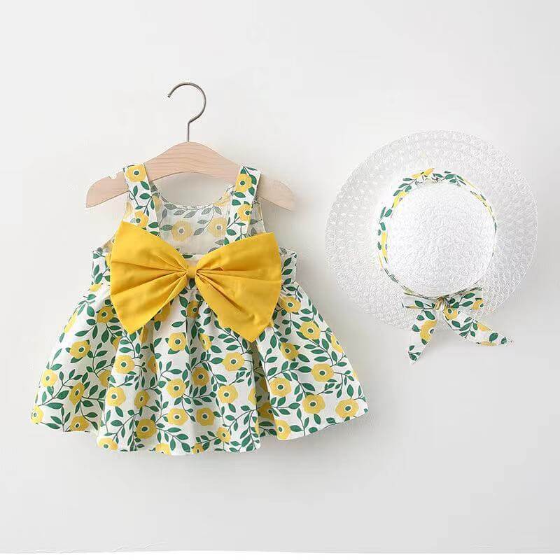 Baby Printed Bow Princess Dress