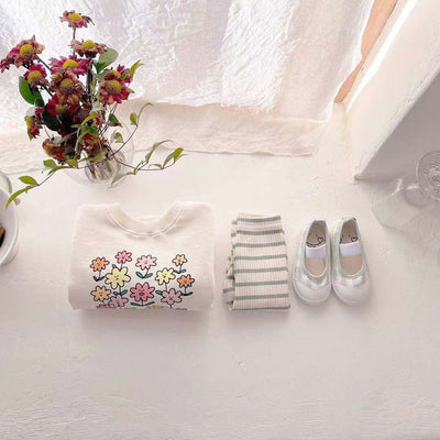Baby Cotton Floral Hoodie Set