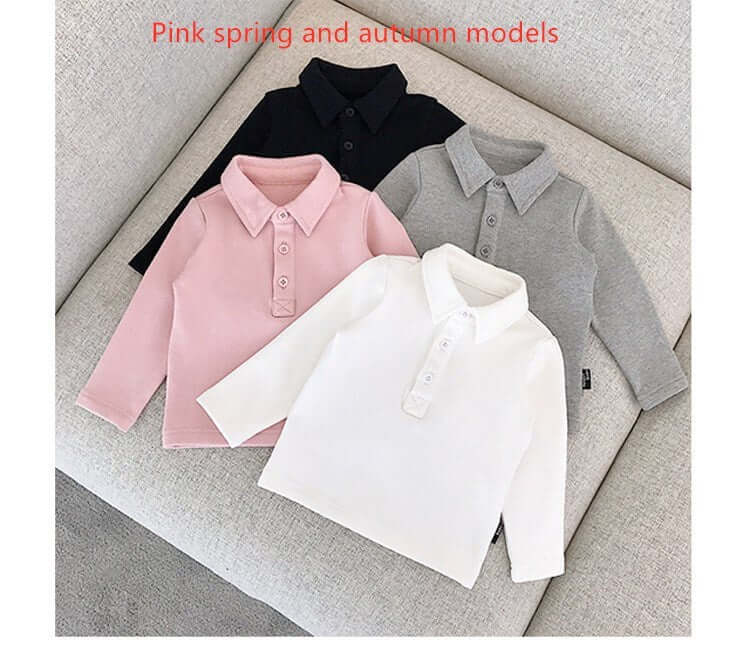 Infant Polo Tee - Long Sleeve Baby Shirt - Kello Kids