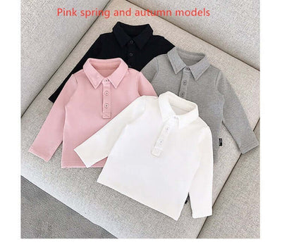 Infant Polo Tee - Long Sleeve Baby Shirt - Kello Kids