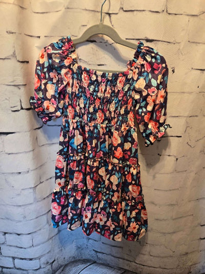 Beauty in Bloom Smocked Twirl Ruffle Dress - full view