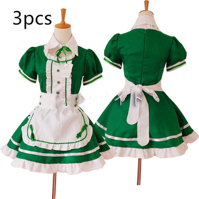 Black and white maid anime costume