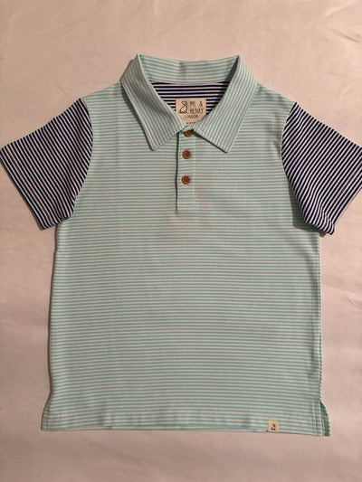 Blue and Royal Blue Polo Shirt - Arms
