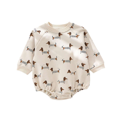 Boys And Girls Baby Long-sleeved Bodysuit Triangle Jumpsuit