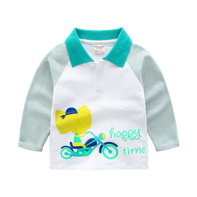 Boys autumn long-sleeved T-shirt childrens POLO shirt - Kello Kids