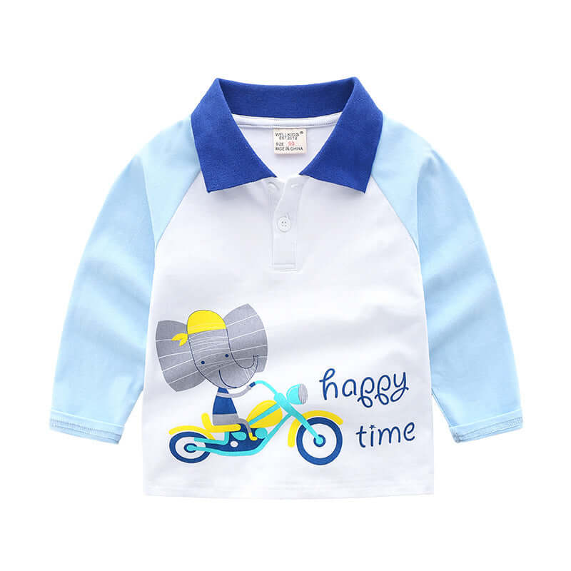 Boys autumn long-sleeved T-shirt childrens POLO shirt - Kello Kids