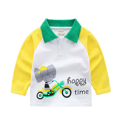 Boys autumn long-sleeved T-shirt childrens POLO shirt - Kello Kids
