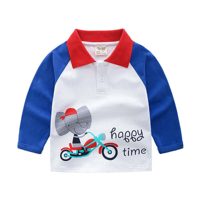 Boys autumn long-sleeved T-shirt childrens POLO shirt - Kello Kids