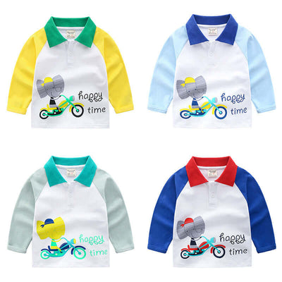 Boys autumn long-sleeved T-shirt childrens POLO shirt - Kello Kids