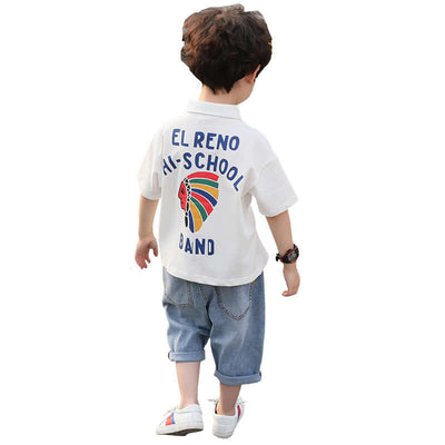 Boys Polo Shirt Jeans Suit Western Style - Kello Kids
