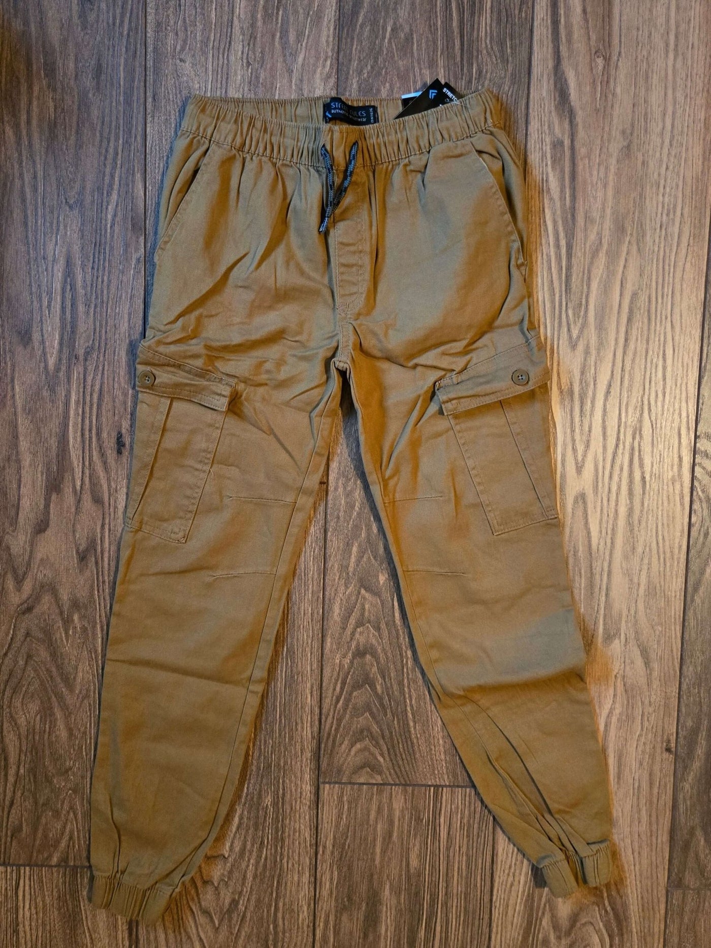 Twill Cargo Jogger Pants - full view